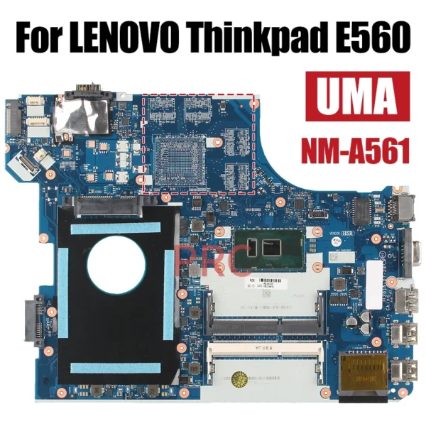 For LENOVO Thinkpad E560 Laptop Motherboard NM-A561 I5 i7 6th Gen 216-0868000 2G 01AW105 01AW109 01AW112 Notebook Mainboard - Image 3